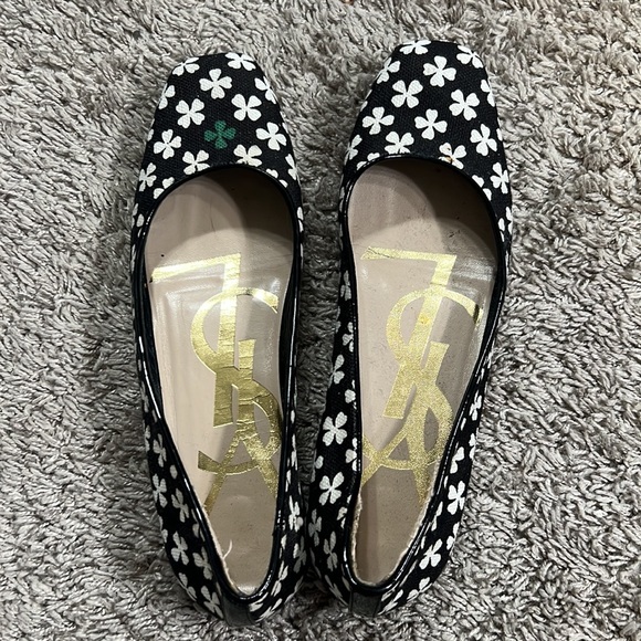 YSL Clover print canvas flats - Picture 4 of 9